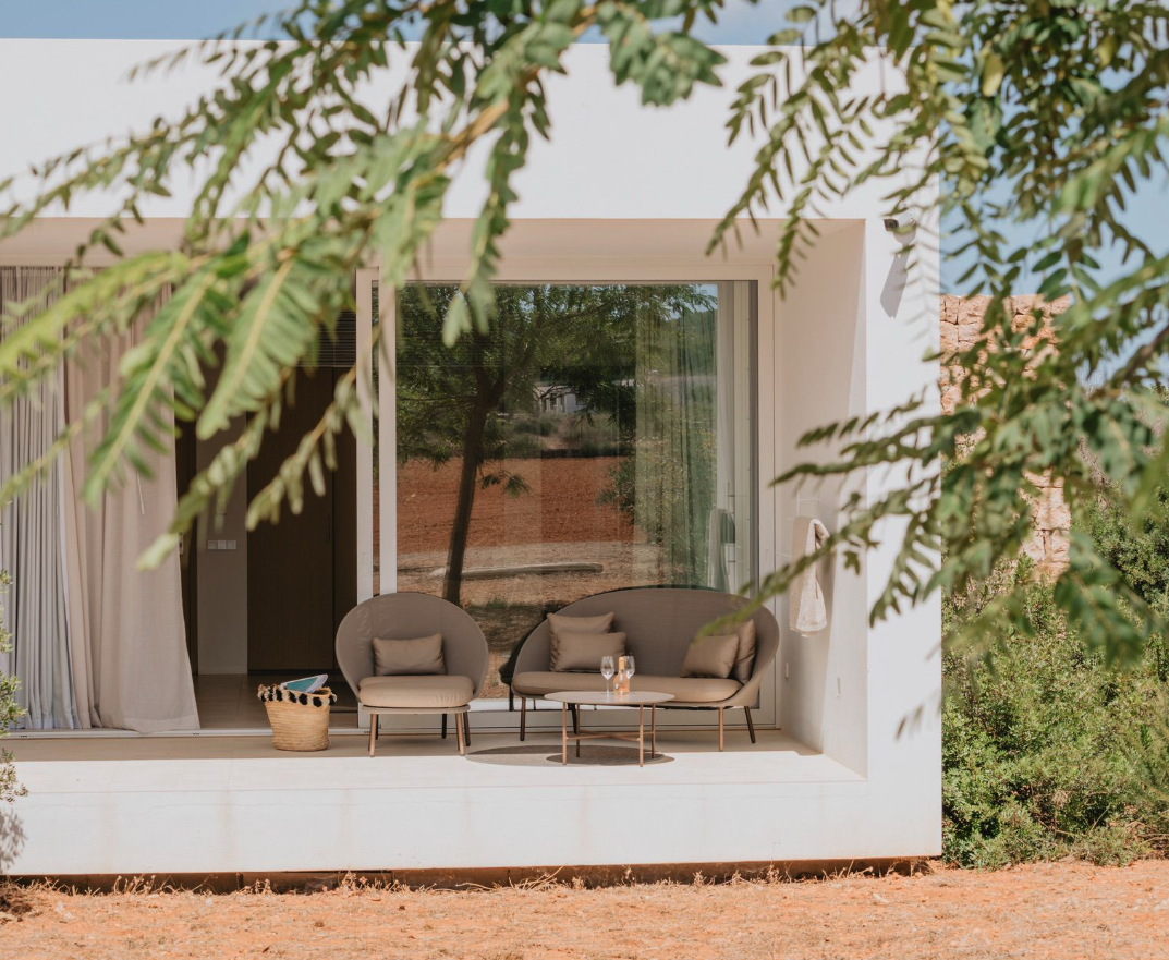 Terraza exterior con zona chill out